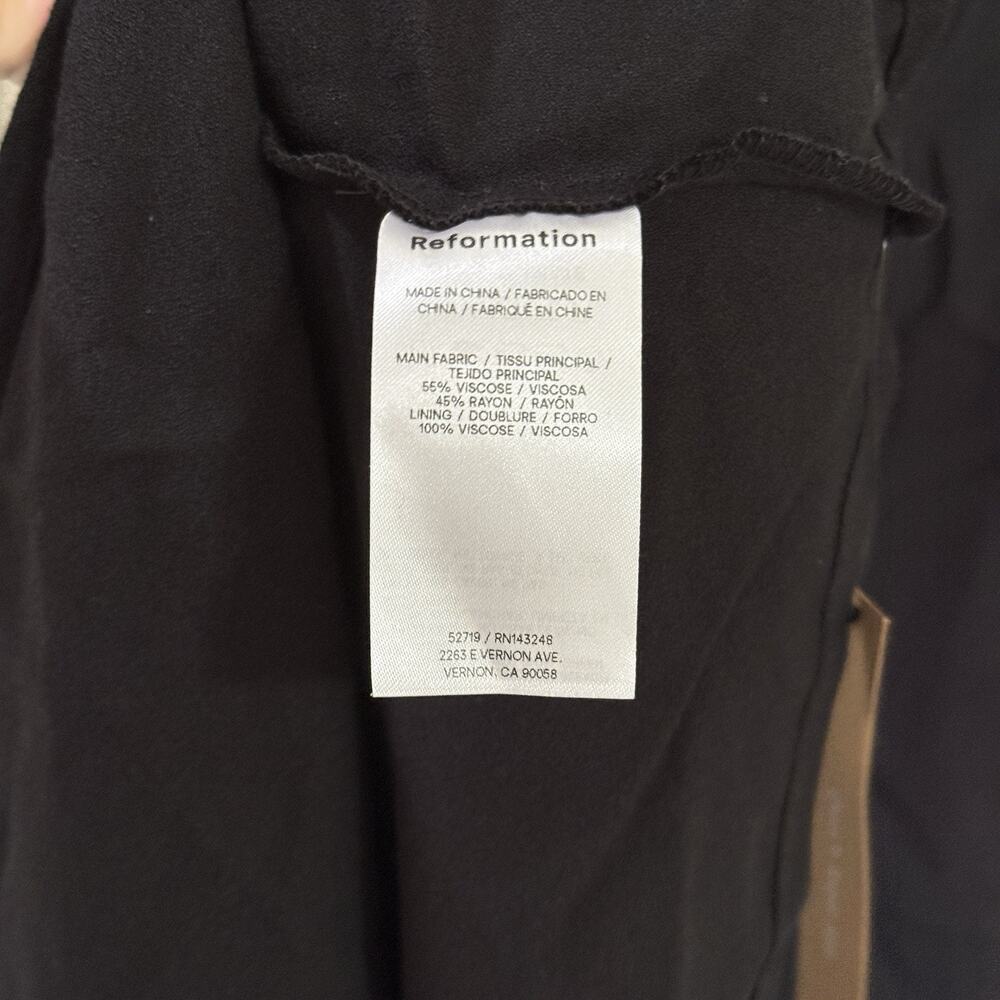 NWT Reformation Kady Maxi Dress Size 2 Black Scoop Neck Long Bell Sleeve $228 - Picture 6 of 12